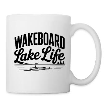 Leben im Wakeboard-See - Tasse - Weiß - Rechts