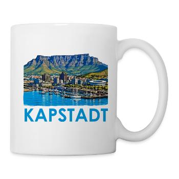 Kapstadt Hafenstadt Skyline - Tasse - Weiß - Rechts