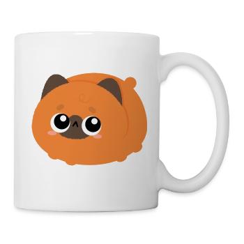 Chunky Orange Plush Deutsche Schäferhund - Tasse - Weiß - Rechts
