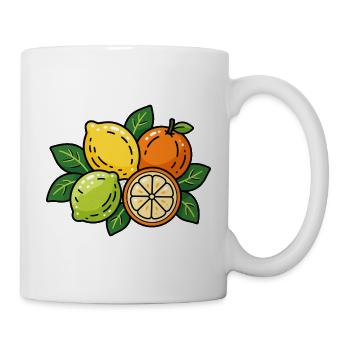 Citrus Cluster – Sunny Picnic Vibes - Tasse - Weiß - Rechts