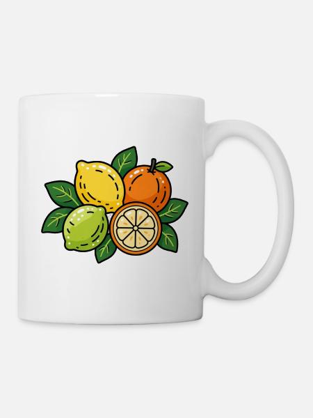 Citrus Cluster – Sunny Picnic Vibes - Tasse - Weiß