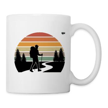 Sonnenuntergang Wanderer Pfad - Tasse - Weiß - Rechts