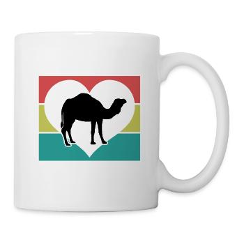 Kamel im Herz - Tasse - Weiß - Rechts