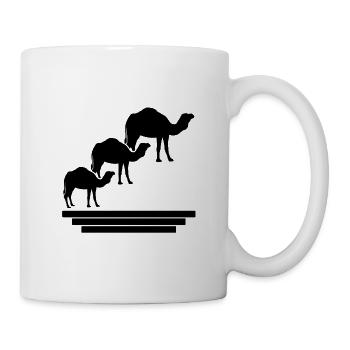Kamel Silhouetten Trio - Tasse - Weiß - Rechts