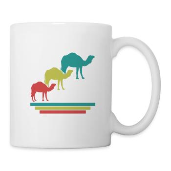 Kamele Im Retro-Look - Tasse - Weiß - Rechts