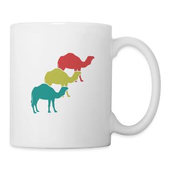 Kamel Trio Retro-Look - Tasse - Weiß - Rechts
