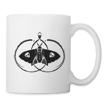 Schmetterlingsschädelnacht - Tasse - Weiß - Rechts