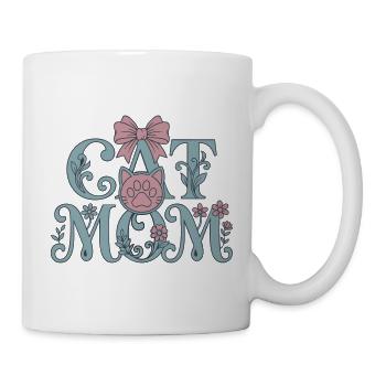 Cat Mom – Katzenliebe | Geschenk für Katzenmama - Tasse - Weiß - Rechts