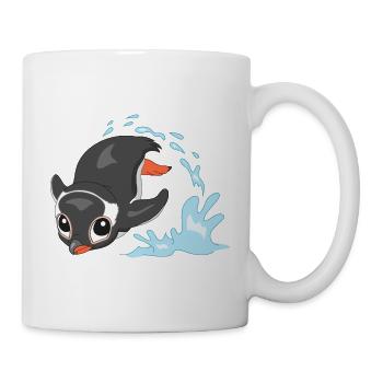 Pinguin Spritz-Splash - Tasse - Weiß - Rechts