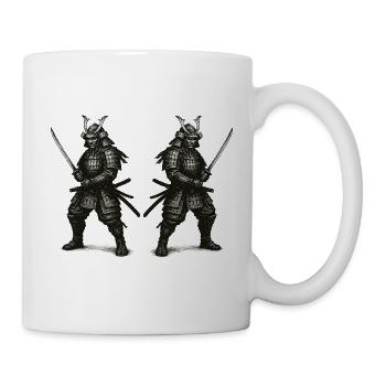 Doppel-Samurai Schattenrüstung - Tasse - Weiß - Rechts