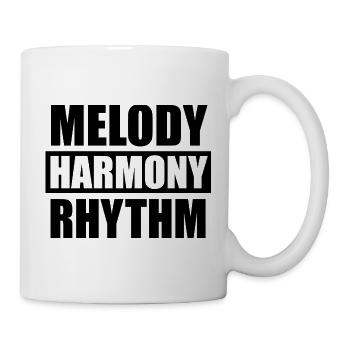 melody harmony rhythm - Tasse - Weiß - Rechts