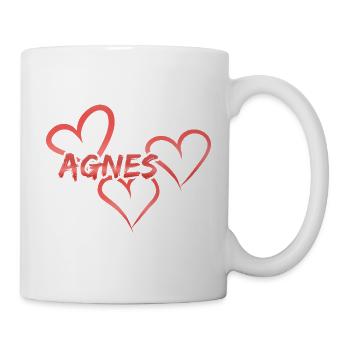 Agnes als Vorname - Tasse - Weiß - Rechts