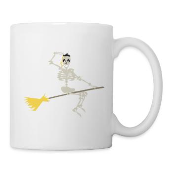 Skeletthühner mit einem Besen - Tasse - Weiß - Rechts