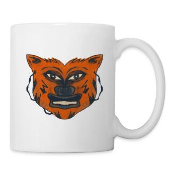 Wütende Katzenmaske Design - Tasse - Weiß - Rechts