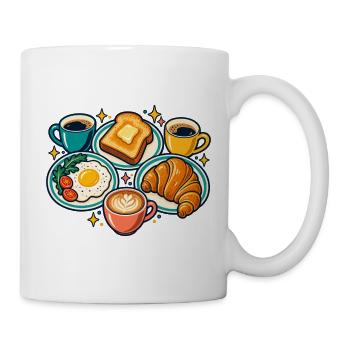 Frühstücksclub – Gemeinsam startet es besser - Tasse - Weiß - Rechts