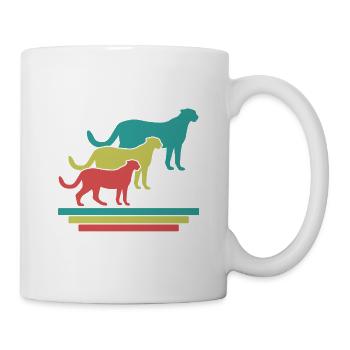 Geparden Trio Retro Style - Tasse - Weiß - Rechts