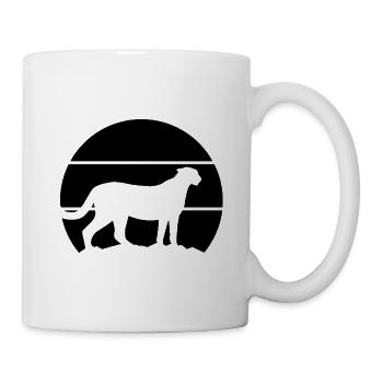  Gepard Retro Silhouette - Tasse - Weiß - Rechts
