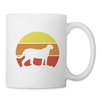 Gepard Retro Style - Tasse - Weiß - Rechts