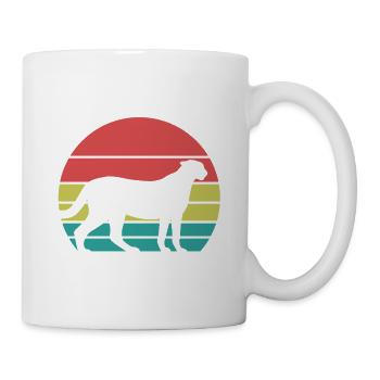 Gepard Retro Silhouette - Tasse - Weiß - Rechts