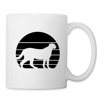 Gepard Retro Silhouette - Tasse - Weiß - Rechts