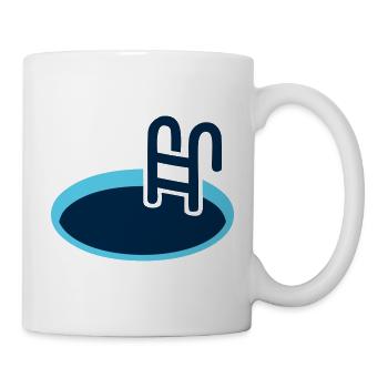 Eisbad Pool Schwimm Logo - Tasse - Weiß - Rechts