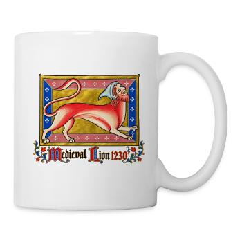 Mittelalterlicher Löwe (1230) - Tasse - Weiß - Rechts