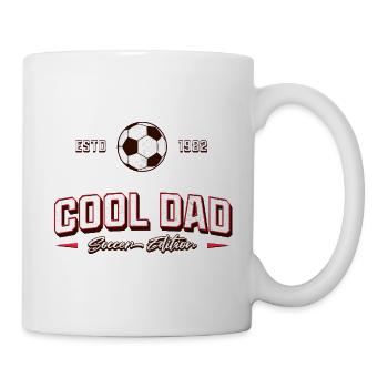 Cool Dad 1982 Fussball Papa Geburtstag Geschenk - Tasse - Weiß - Rechts