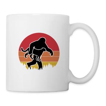 Sasquatch & Gepard Retro - Tasse - Weiß - Rechts