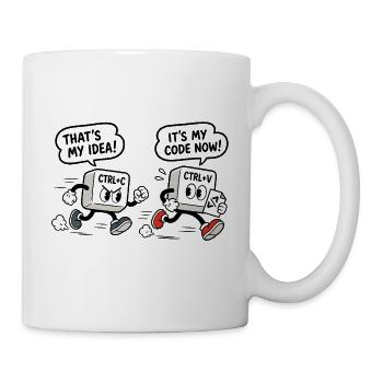 Computerhumor Copy-Paste - Tasse - Weiß - Rechts