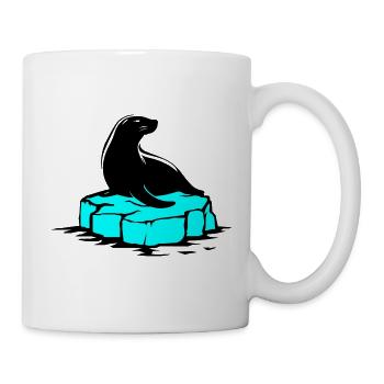 Seelöwe auf Eisscholle - Tasse - Weiß - Rechts