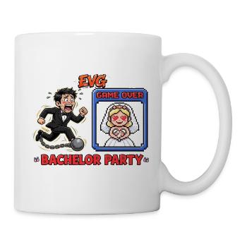 Junggesellinnenabschied, Hochzeit, Comedy-Hochzeit, Team des Bräutigams - Tasse - Weiß - Rechts