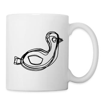 Gans handgezeichnet - Tasse - Weiß - Rechts