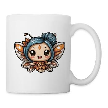 Blumenelfe mit blauer Mähne - Tasse - Weiß - Rechts