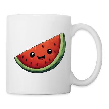 Kawaii Wassermelone Scheibe - Tasse - Weiß - Rechts