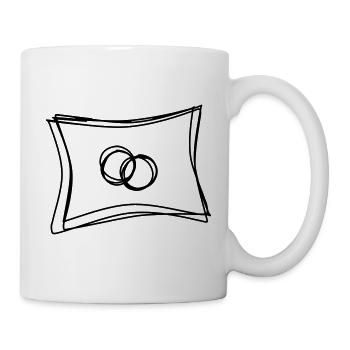Ringkissen handgezeichnet - Tasse - Weiß - Rechts