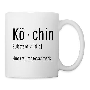 Köchin Substantiv Definition Küche Geschenk - Tasse - Weiß - Rechts