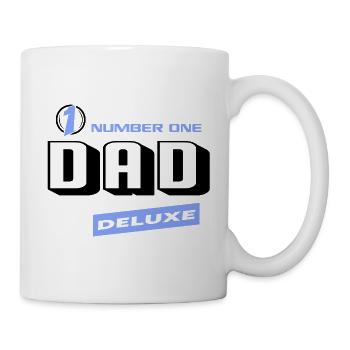 Dad Papa Number One Deluxe Bester Familie Best Dad - Tasse - Weiß - Rechts