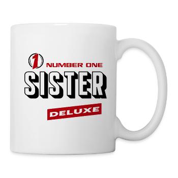 Sister Number One Deluxe Bester Familie Sister - Tasse - Weiß - Rechts