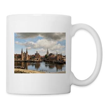 Blick auf Delft (realistisch) - Tasse - Weiß - Rechts