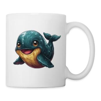 Kuschelfreund Wal Cartoon - Tasse - Weiß - Rechts