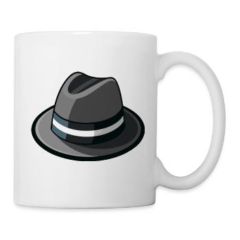 Gangster-Hut-Fedora - Tasse - Weiß - Rechts