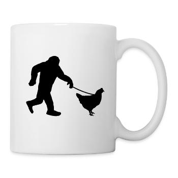 Bigfoot Huhn Humor - Tasse - Weiß - Rechts
