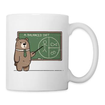 Eine ausgewogene Ernährung für Bären - Tasse - Weiß - Rechts