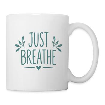 Achtsamkeit Entspannung Blätter - Tasse - Weiß - Rechts