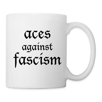 aces against fascism - Tasse - Weiß - Rechts