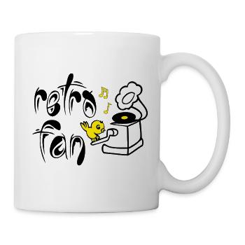 Retro Fan - Tasse - Weiß - Rechts