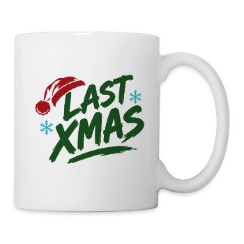 Last Xmas Brush Logo - Tasse - Weiß - Rechts
