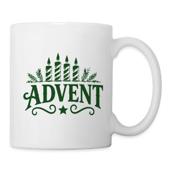Advent Kerzen Zeit - Tasse - Weiß - Rechts