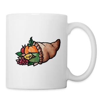 Aquarell Cornucopia Harvest - Tasse - Weiß - Rechts