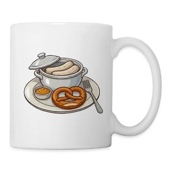 Deftige bayerische Brotzeit - Tasse - Weiß - Rechts